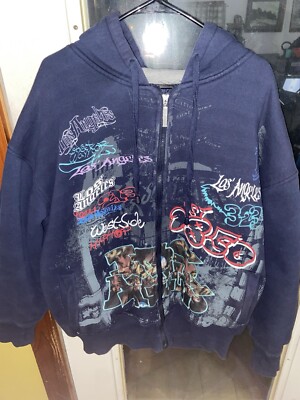 Los Angeles Choice Sportswear Graffiti Full Zip Hoodie Heavy Very Warm