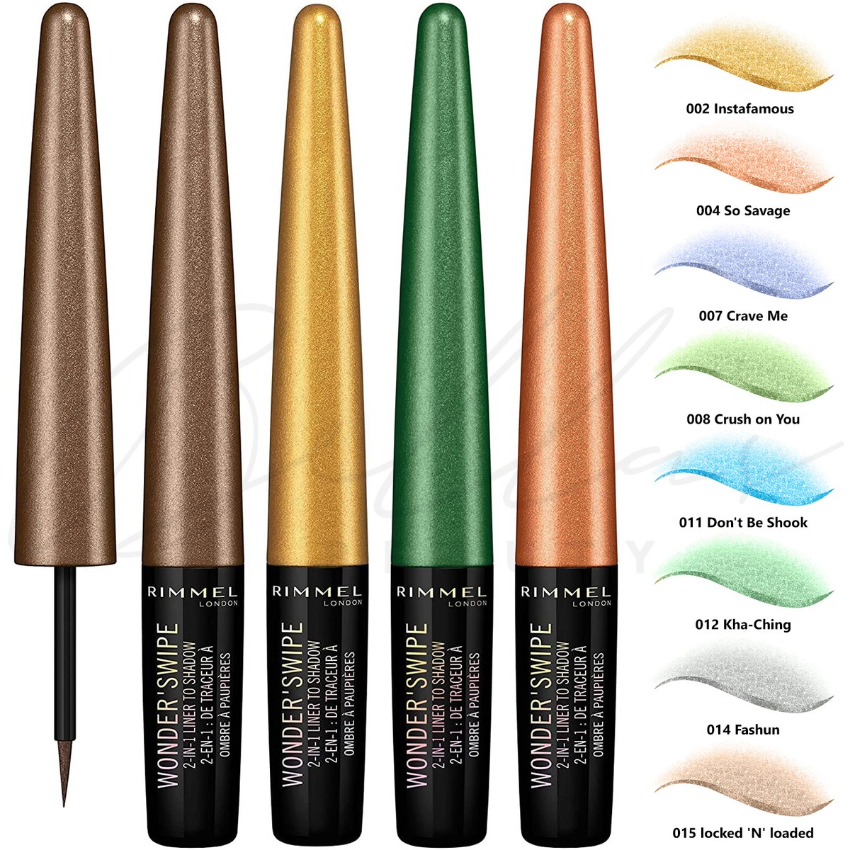 RIMMEL Wonder'Swipe 2-in-1 Glitter Metallic Liner To Shadow 1.7ml