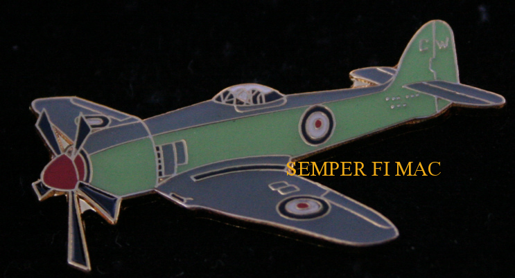 SEA FURY HAWKER BRITISH NAVY RAF LAPEL PIN TIE TAC RENO AIR RACE