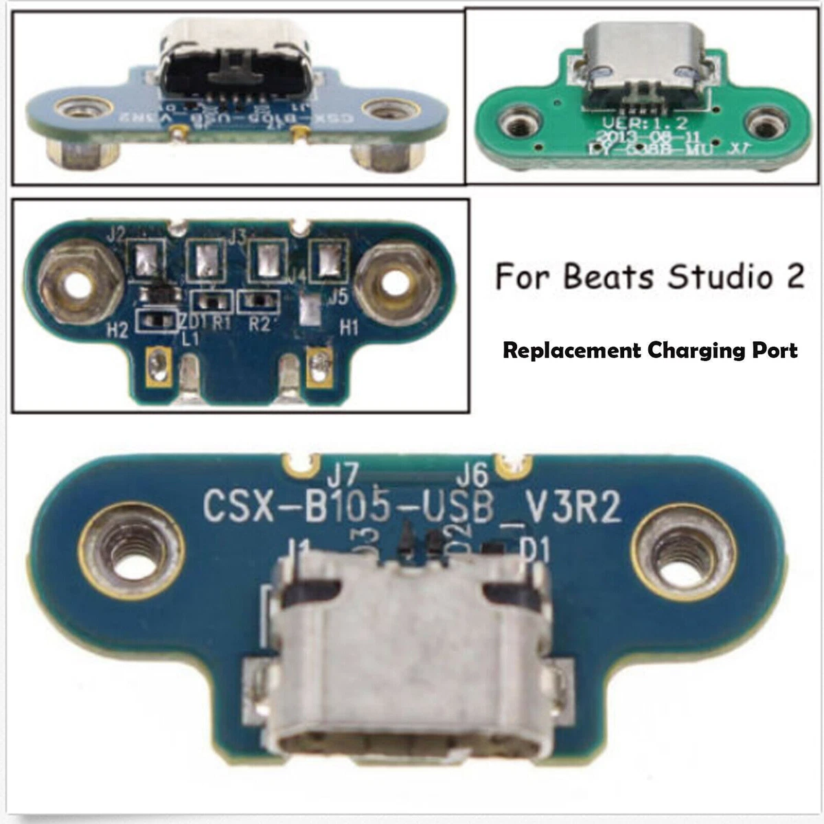 Beats Studio 2.0 2 WIRELESS Micro USB Charger Charge Charging Port Replace Part