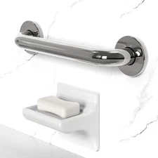 12 inches Stainless Steel Bath Safety Grab Bar 500lbs Loading Capacity (Chrome)