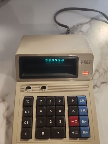 SHARP EL-1108 Desktop Large Electronic Calculator Tested Working Rare - Picture 6 of 12