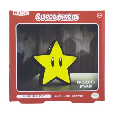 Nintendo: Paladone - Super Mario - Super Star Light mit Projektion (Lampe) -