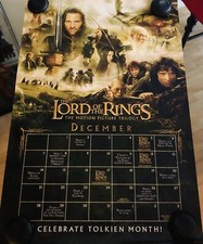 LORD OF THE RINGS Original Movie Poster 27X40 Peter Jackson CALENDAR Version