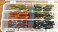 Engulf Baits 60 pc. 3" Stubby Hula Ned Bait Kit 6 Colors **FREE SHIPPING