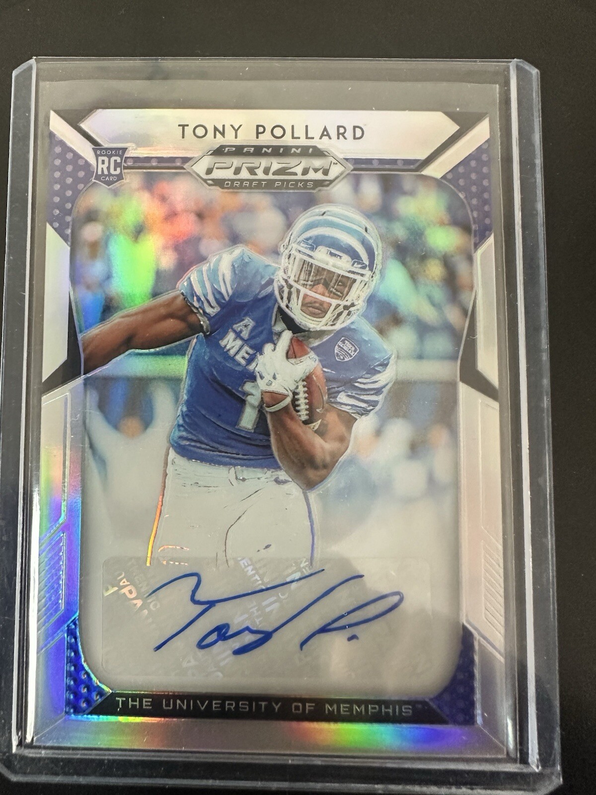 2019 Panini Prizm Draft Picks Silver Tony Pollard #284 Rookie Auto RC