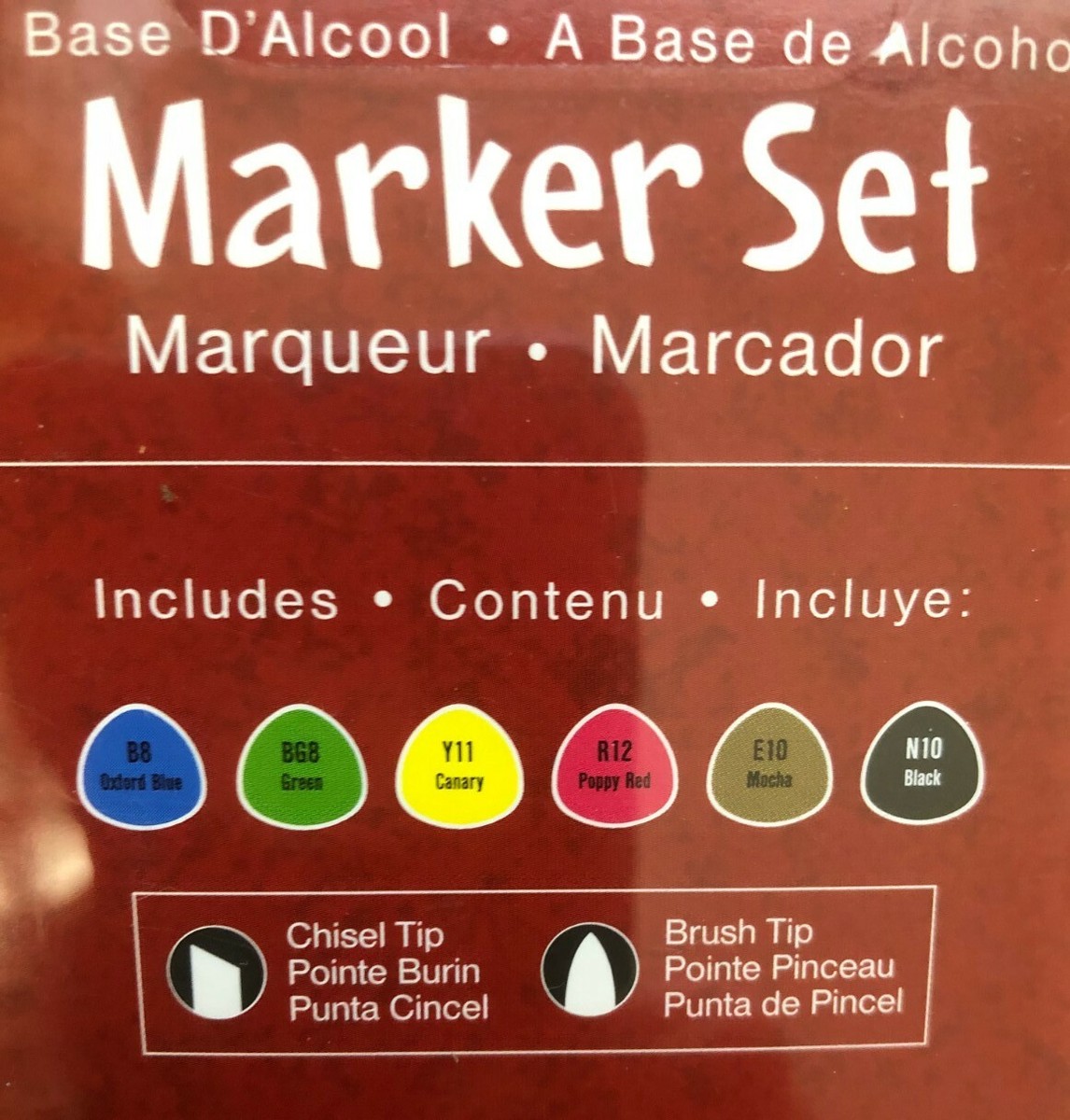 Studio 71 - Lot De 6 Marqueurs Doubles Pointes à L'alcool - Tons Bleus Pour Artistes Et Dessinateurs