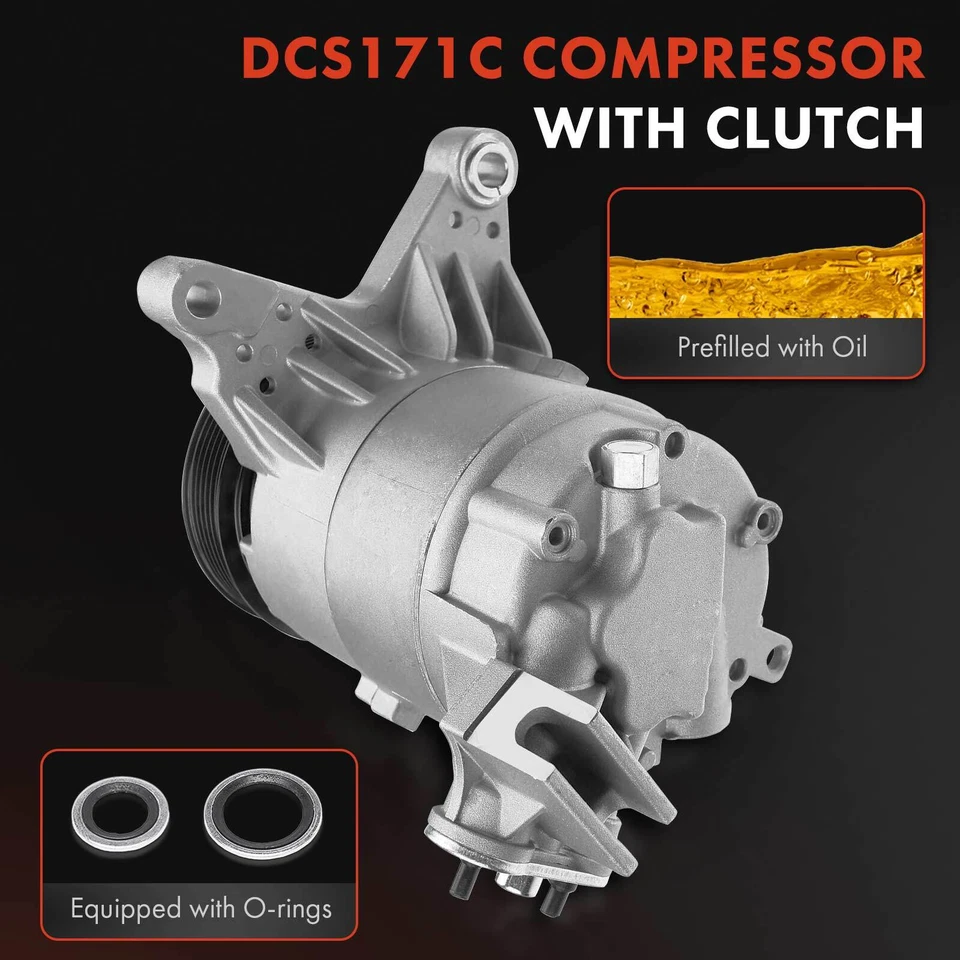 Компрессор переменного тока со шкивом с 6 канавками для Chevrolet Malibu Pontiac G6 Saturn Aura - Изображение 3 из 4