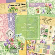 GRAPHIC 45 *GROW WITH LOVE* COMPLETE COLLECTION ~ FLOWERS GARDEN *SHIPS FREE*