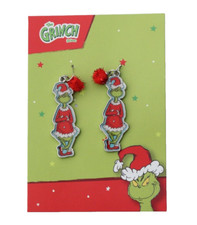 NWT - Dr. Seuss' The Grinch Santa Pom-Pom Earrings, 1 Pair