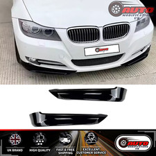 BMW 3 Series NON M Sport E90 E91 LCI Gloss Black CORNER Splitter Spoiler 9-12