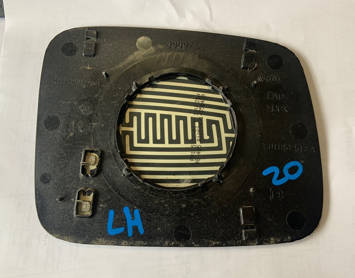 99-04 VW Eurovan Left Driver Side Door Mirror Lens OEM 701857513A  