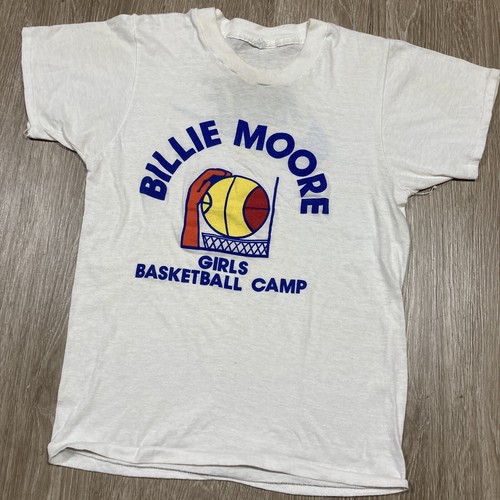 Nike Shirt L Girls 70s 80s Billie Moore Girls Basketball Camp Swoosh Tee - Picture 3 of 10