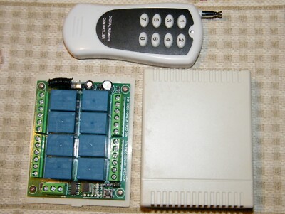 8 Channel Wireless RF DC 12V Remote Control Transmitter + Receiver