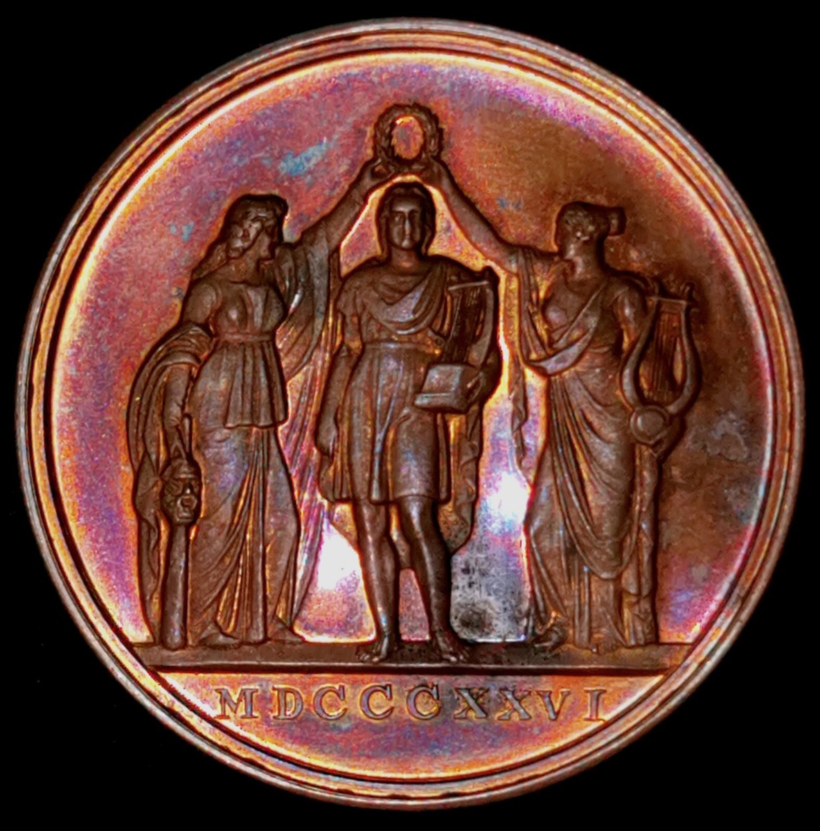 GOETHE メダイル von FRIEDRICH ANTON KÖNIG Medaille 1826