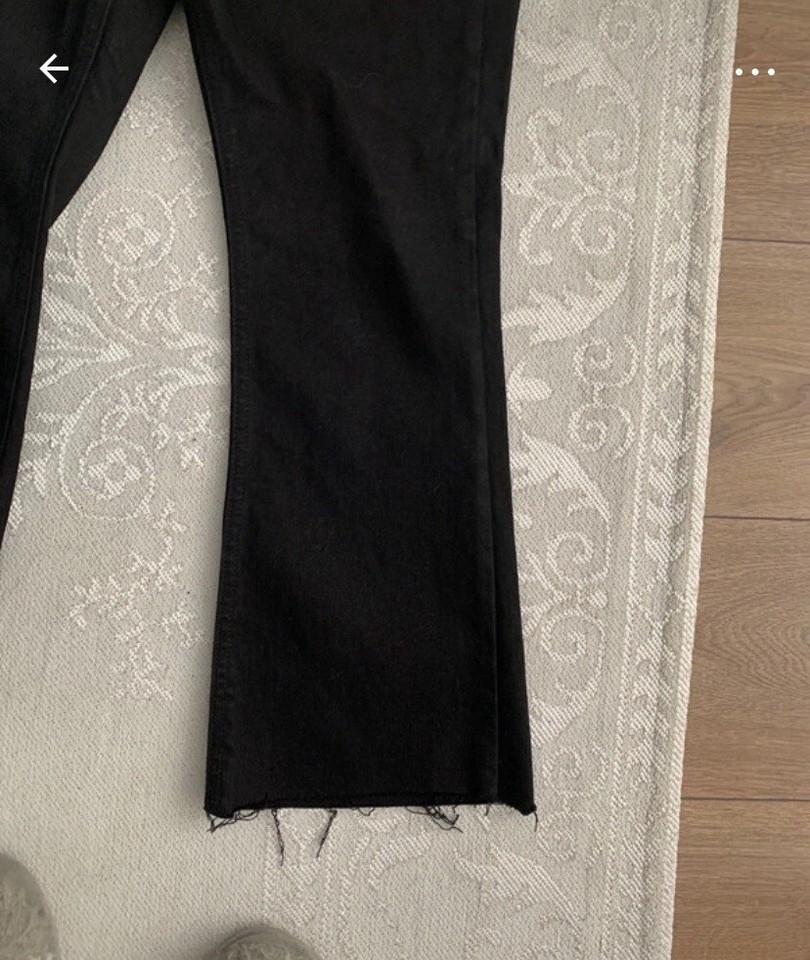 New Zara Mid Rise Cropped Flare Jeans Size 40 eBay