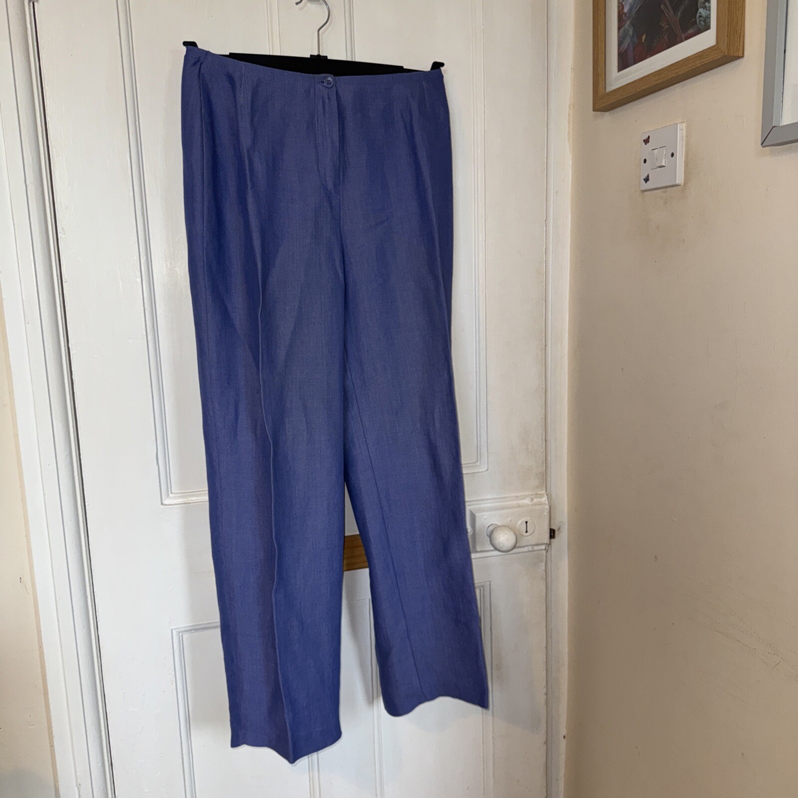 Marks & Spencer M & S lilac purple mauve linen Trousers Size 12