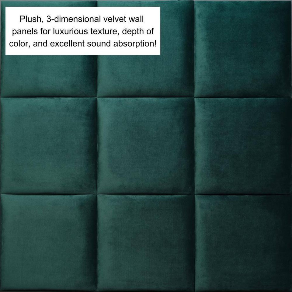 Wall!Supply Decorative Wall Paneling 1.38"X12"X12" Luxury Velvet