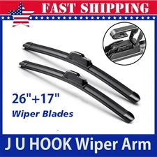 26"&17" Premium Quality All Season Beam Windshield Front Wiper Blades (Set of 2)