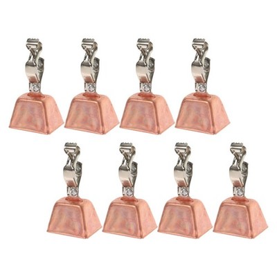 8 Pcs Fishing Pole Bells Clamp on Bait Alarm Bite Alert Rod Clamps