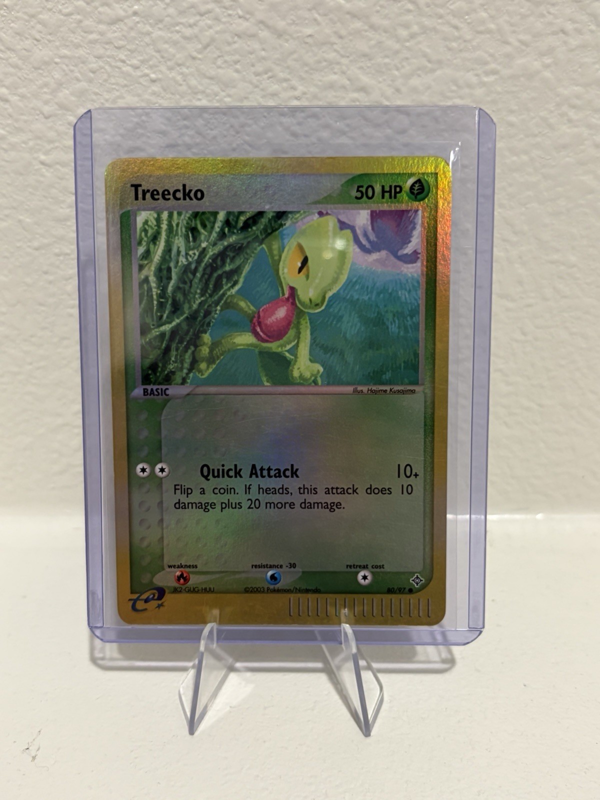 Pokemon TCG EX Dragon #80/97 Treecko Reverse Very Rare Mid Era Holo Lp-
