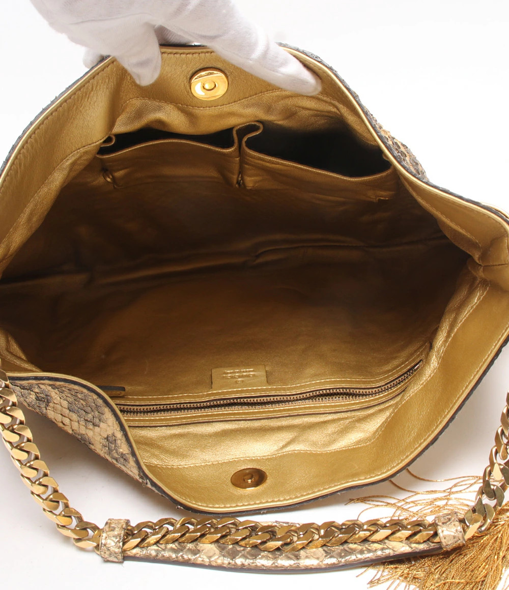 Gucci Chain Shoulder Bag Tote Bag Python - image 3