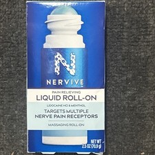 Nervive Nerve Care, Pain Relieving Roll On Liquid, Max Strength No-Mess Topical.