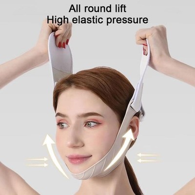 Silikon Elastisch Gesicht Abnehmen Bandage V Linie Gesicht Wange Lift Up Shaper J5D3