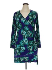 Simply Vera Vera Wang Women Green Casual Dress XL