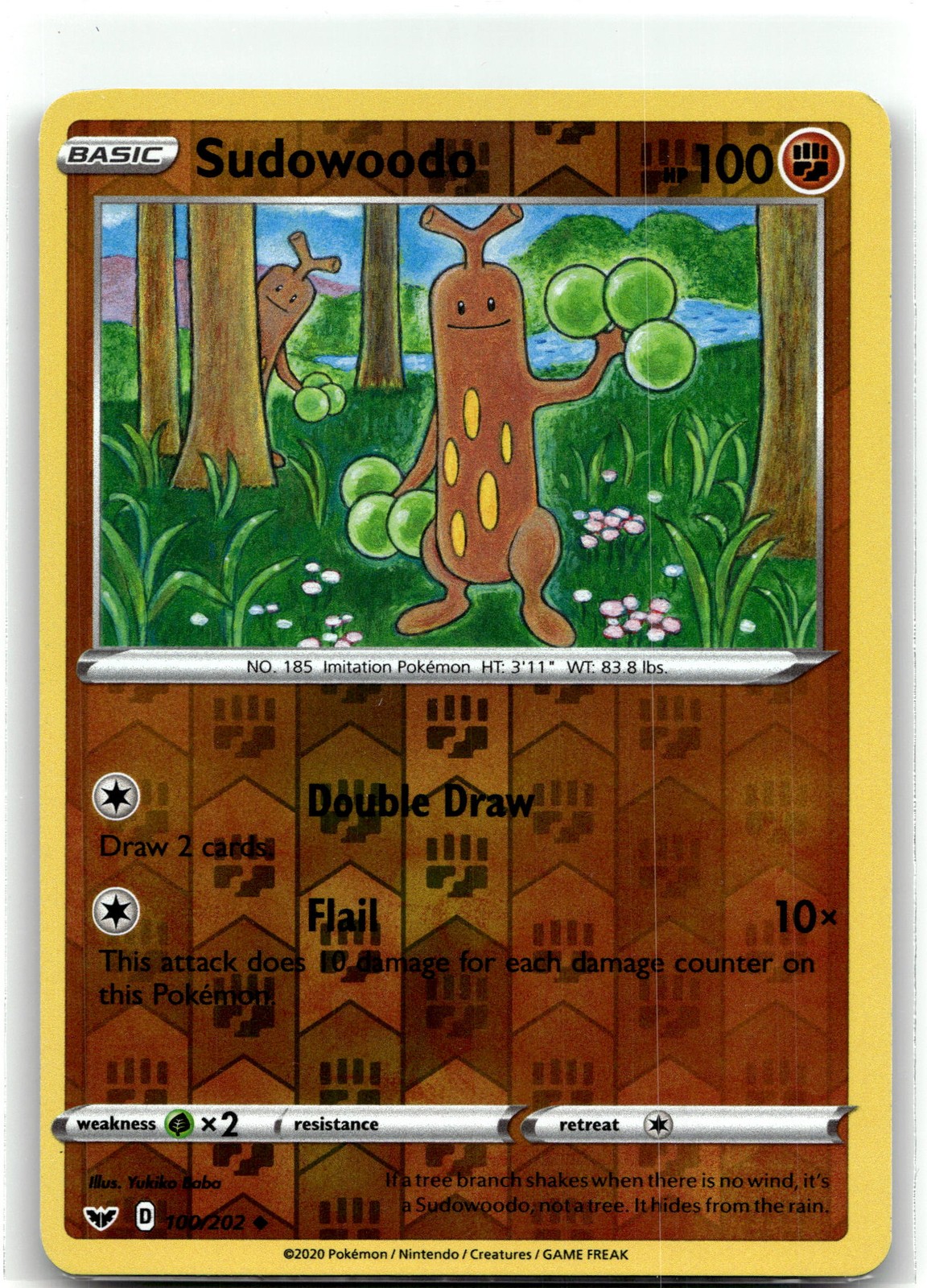 Sudowoodo Reverse Holofoil [SWSH01 - 100/202]