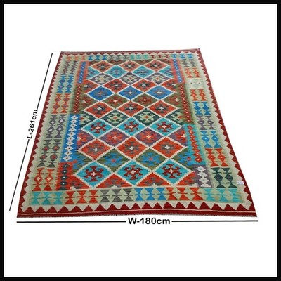 Handgefertigter traditioneller Kelim Teppich Größe (B-180cm x L-261cm)