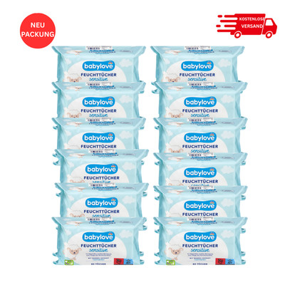 Babylove Feuchttücher sensitive 12x80 Stück