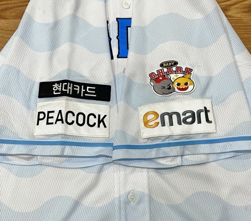 CAMISETA DE JUEGO DE BÉISBOL DYNAFIT KBO SSG LANDERS X BABY SHARK AUTÉNTICA COREA XL - Imagen 6 de 8