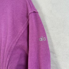 Alo Pullover Sweatshirt Purple Crewneck Women Size Medium Warm Off