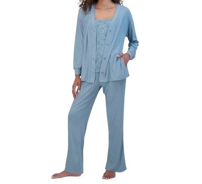 NEW Live 2 Lounge 4-Piece Women's S Essential Set Cardigan Tee Tank & Jogger
