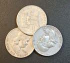 Franklin Half Dollars Silver Coins 90% Percent 3 Coin Lot Priced Below Melt/Spot