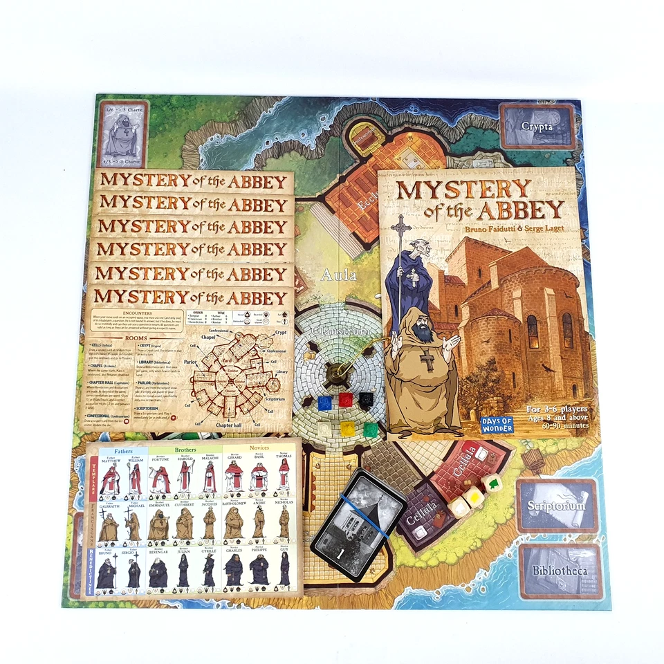 Mystery Of The Abbey Board Game Days Of Wonder Deduction Game Whodunit 2003 - Image 2 of 4