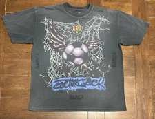 Cactus Jack Travis Scott FC Barcelona Shirt Mens Large Soccer Barca T Shirt NWOT