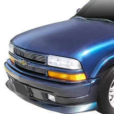 For Chevy S10 98-04 2-Pc Chrome Polished 8x6 mm Horizontal Billet Main Grille