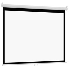 VEVOR 72-Inch Manual Pull Down Projector Screen 4:3 HD Wall Ceiling Mount