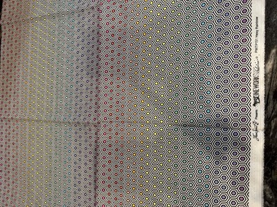 Tula Pink Linework Hexy Rainbow fabric sold by the HY OOP quilting cotton
