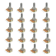 20Pcs WH148 Single-Joint Potentiometer 10K B10K Variable Resistors 15Mm Shaft 3P