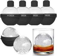 Silicone Ice Ball Molds for Whiskey Cocktails