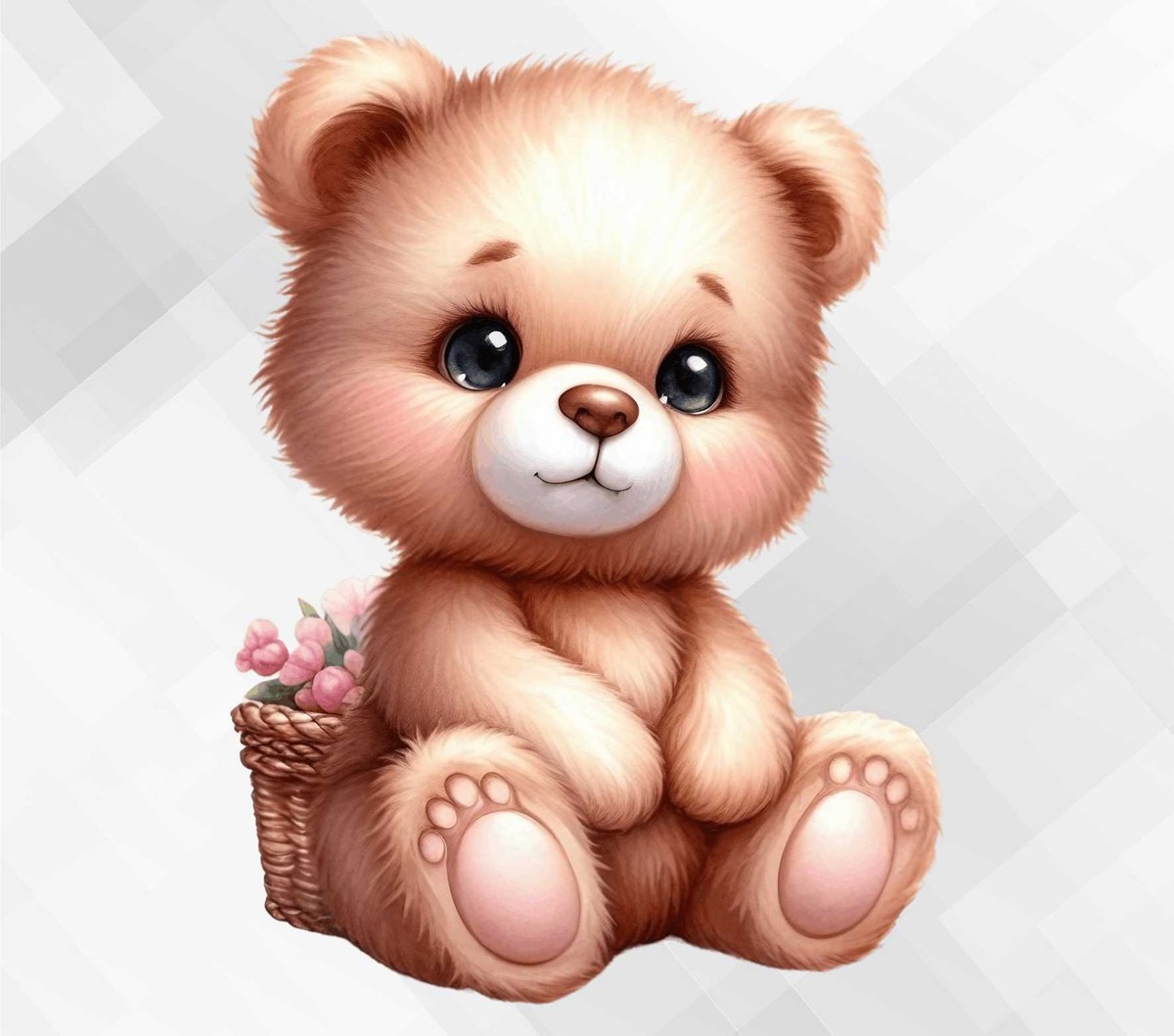 Floral Teddy Bear Wall vinyl sticker decal vt789 | eBay UK