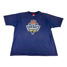 Vintage Dallas Cowboys Training Camp Shirt Mens XL Blue Football Y2K San Antonio