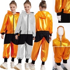 Unisex Kids Set With Pants Outfit Dance Suit Tracksuit 2 Piece Jazz Costume