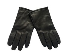 Men s Genuine leather gloves Black Size Large Fine quality leather fleece lined