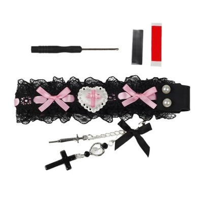 Keyboard Strap Stylish Lace Keyboard Carrying Ribbon With Adhesive Button Slings