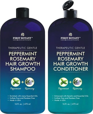 First Botany, Peppermint Rosemary Hair Regrowth and Anti Hair Loss Shampoo an...