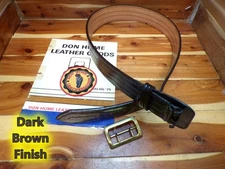 B101 Size 38" Brown 4L Leather DON HUME 2.25" Police Duty Belt Brass Buckle